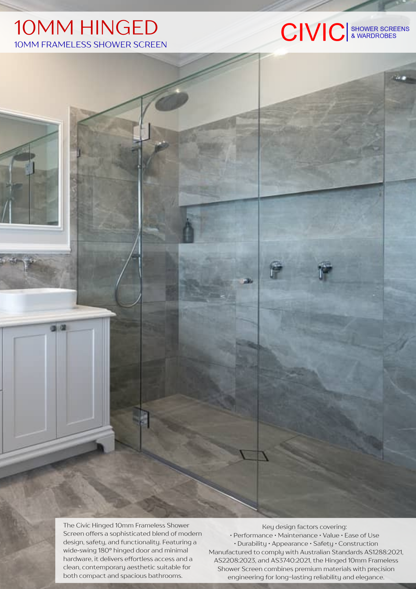  HINGED: 10MM SHOWER SCREEN BROCHURE